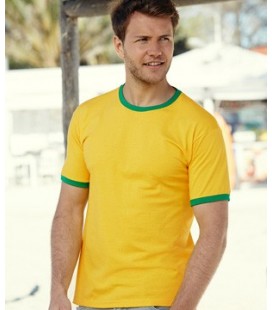 Мужская футболка Fruit of the Loom ValueWeight Ringer T