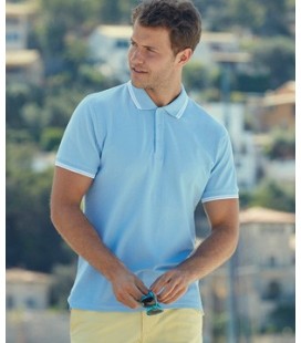 Мужская Рубашка Поло Fruit of the Loom Premium Tipped Polo